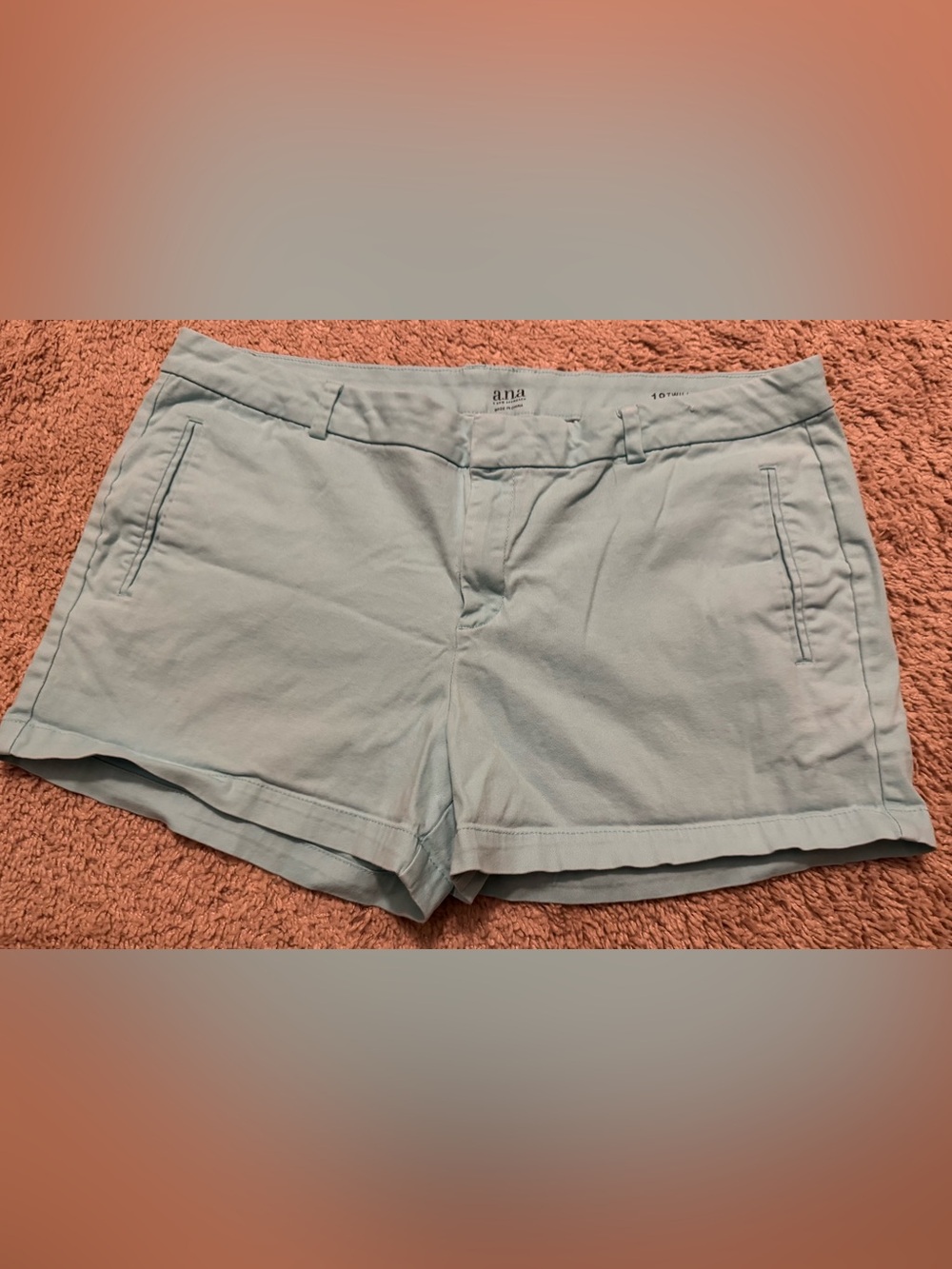 a.n.a. Ana Aqua Blue Shorts Women's Size 18 cotton twill JC Penney brand